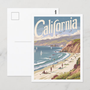 Kalifornien Amerika USA Berühmter Vintage-Reiseort Postkarte