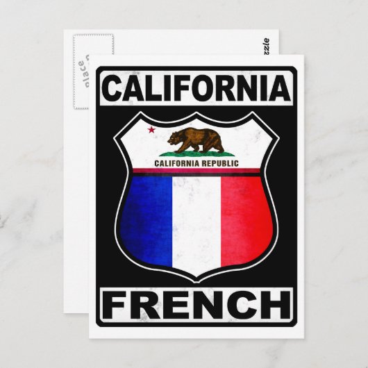 Kalifornien-Amerikaner Postkarte (Vorne/Hinten)