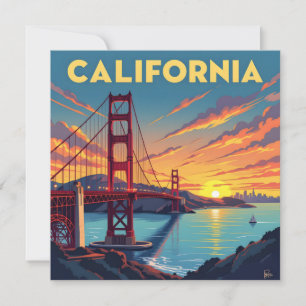 Kalifornien-Andenken Die Golden Gate Bridge Blan Feiertagskarte