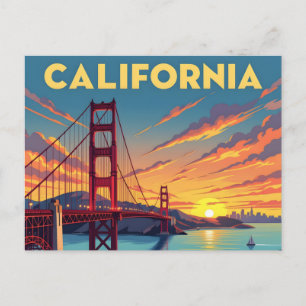 Kalifornien-Andenken   Die Golden Gate Bridge Postkarte