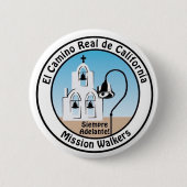 Kalifornien-Auftrag-Wanderer-Knopf Button (Vorderseite)