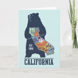 Kalifornien Bär Golden State Karte