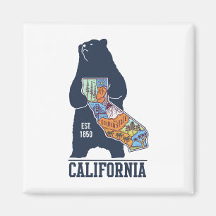 Kalifornien Bär Golden State Schlüsselanhänger Magnet