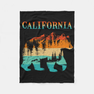 Kalifornien Bär Vintage Retro Natur Wandern Andenk Fleecedecke