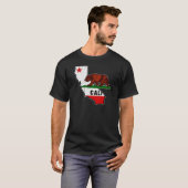Kalifornien-Bärn-Flagge (beunruhigt) T-Shirt (Vorne ganz)