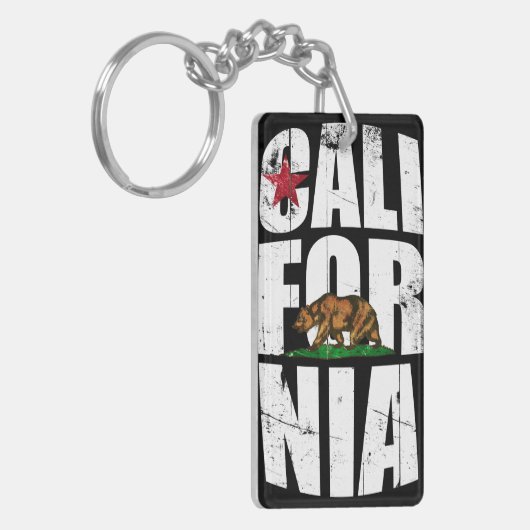 Kalifornien-Bärn-Flagge Schlüsselanhänger (Vorderseite links)