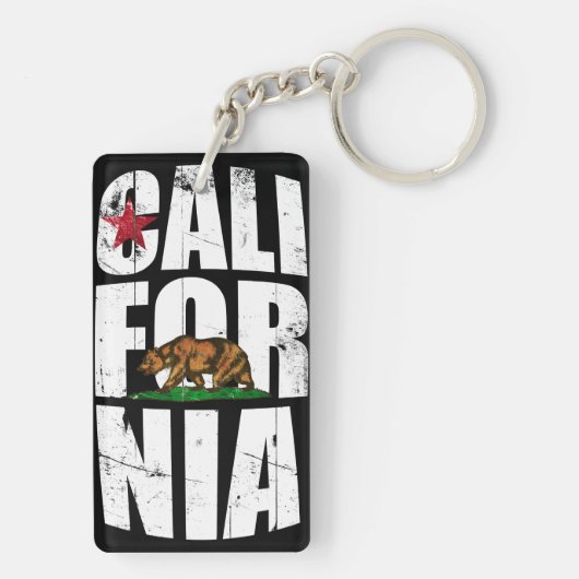 Kalifornien-Bärn-Flagge Schlüsselanhänger (Rückseite)