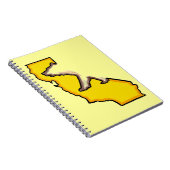 Kalifornien-Bärn-Staatssymbol-Gelbnotizbuch Notizblock (Rechte Seite)