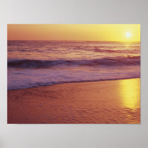 Kalifornien, bei Santa Cruz, Blick auf den Strand Poster