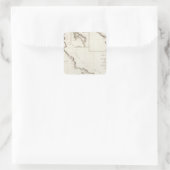 Kalifornien bis El Rosario Quadratischer Aufkleber (Tasche)