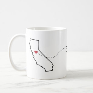 Kalifornien bis South Carolina - Heart2Heart Kaffeetasse