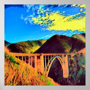 Kalifornien - BIXBY CREEK - Bridge Poster