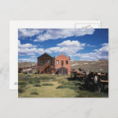 Kalifornien, Bodie Staat Historic Park, Ein alter Postkarte (Vorne/Hinten)