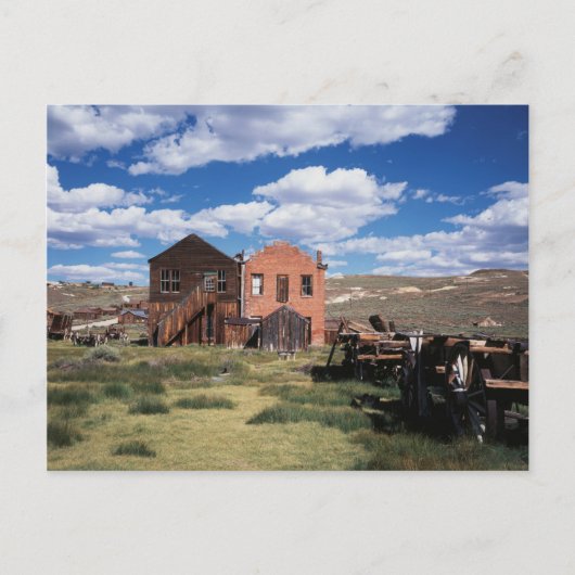 Kalifornien, Bodie Staat Historic Park, Ein alter Postkarte (Vorderseite)