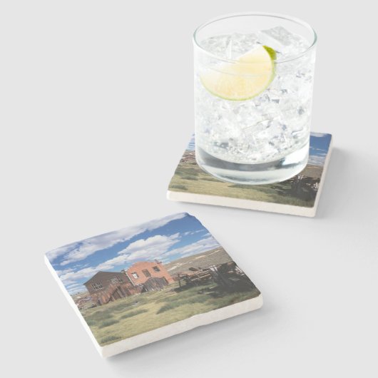 Kalifornien, Bodie Staat Historic Park, Ein alter Steinuntersetzer (Seitenansicht)