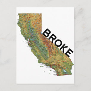 Kalifornien - Broke Postkarte