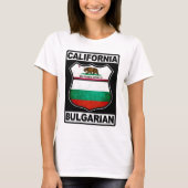Kalifornien, Bulgarisches amerikanisches Erbe T-Shirt (Vorderseite)