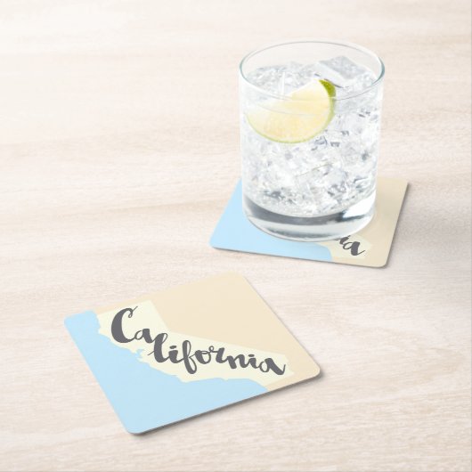 Kalifornien-Bürsten-Beschriftung mit Rechteckiger Pappuntersetzer (Vor Ort)