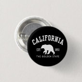 Kalifornien CA Bär Button (Vorne & Hinten)