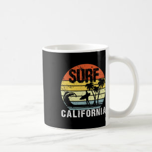 Kalifornien Ca Retro Vintage Skyline Surf Surfen D Kaffeetasse