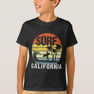 Kalifornien Ca Retro Vintage Skyline Surf Surfen D T-Shirt