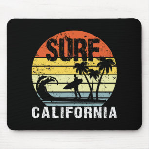 Kalifornien Ca Retro Vintage Skyline Surfen Surfen Mousepad