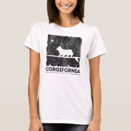 Kalifornien Corgifornia Corgi-Surfbrett-T - Shirt