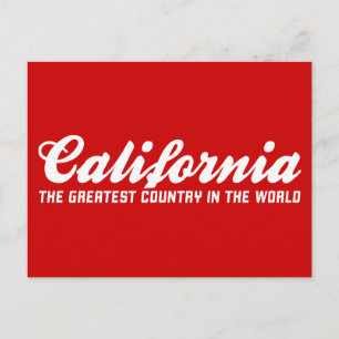 Kalifornien das bestste Land der Welt Postkarte