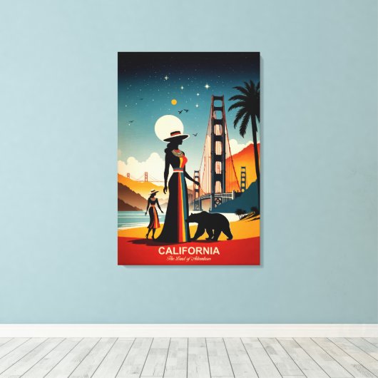 Kalifornien: Das Land der Abenteuer Leinwanddruck (Insitu (Holzboden))