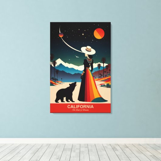 Kalifornien: Das Land der Träume Leinwanddruck (Insitu (Holzboden))