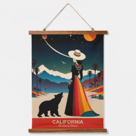 Kalifornien: Das Land der Träume Wandteppich Mit Holzrahmen
