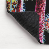 Kalifornien, das Neonpalme-Mausunterlage-Kunst Mousepad (Ecke)