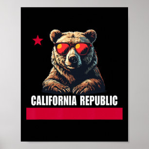 Kalifornien Der Goldene Staat Bärenflagge  Poster