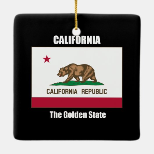 Kalifornien, der Goldene Staat Keramikornament (Rückseite)