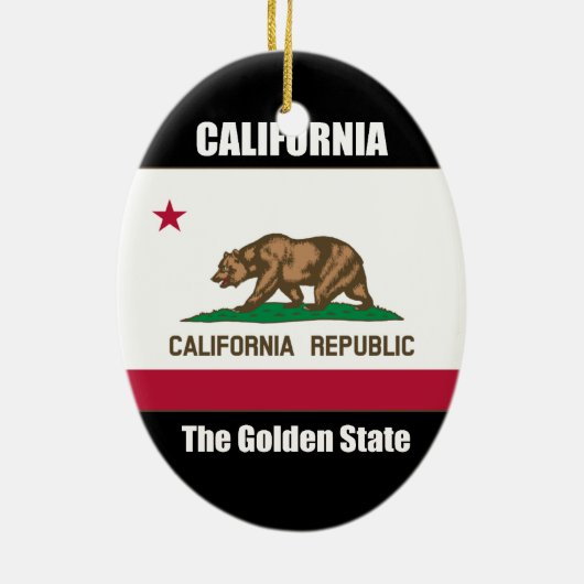 Kalifornien, der Goldene Staat Keramikornament (Hinten)