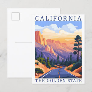 Kalifornien, der Goldene Staat, USA Reiseort Postkarte