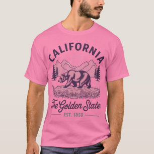 Kalifornien Der Goldene Staat Vintage-Bären-Souven T-Shirt