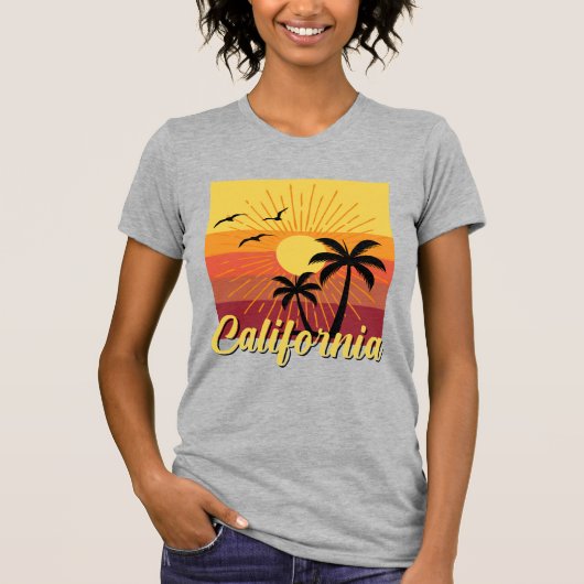 Kalifornien-Design - Frauen-Bella+Leinwand-Slim-Fi T-Shirt (Vorderseite)
