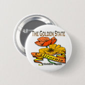 Kalifornien die goldener Staats-goldene Mohnblume Button (Vorne & Hinten)