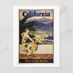 Kalifornien diesen Sommer. Reise mit dem Zug Postkarte