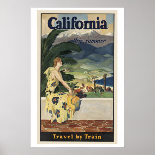 Kalifornien diesen Sommer Reise mit dem Zug Vinta Poster