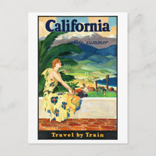 Kalifornien diesen Sommer Restauriertes Vintage-Pl Postkarte