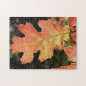 Kalifornien, ein herbstfarbenes Eichenblatt Puzzle (Horizontal)