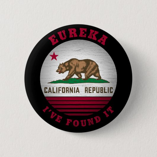 KALIFORNIEN EUREKA STAAT FLAG BUTTON (Vorderseite)