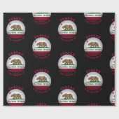 KALIFORNIEN EUREKA STAAT FLAG GESCHENKPAPIER (Flach)
