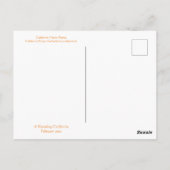 KALIFORNIEN FARBE FEIERFEIERN: FEBRUAR POSTCARD POSTKARTE (Rückseite)