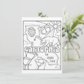 Kalifornien Farbe mir Collage Einladung (Stehend Vorderseite)