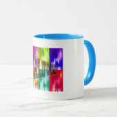 "Kalifornien" farbenfroher Palmen Cup Tasse (VorderseiteRechts)