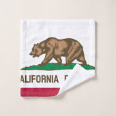 KALIFORNIEN-FLAGGE BADHANDTUCH SET (Waschlappen)