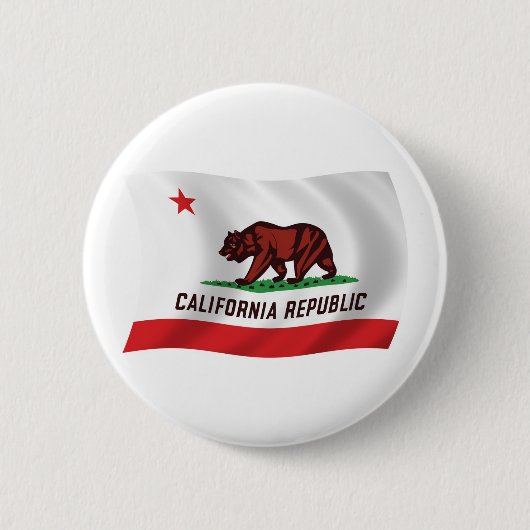 Kalifornien-Flagge-Button Button (Vorderseite)